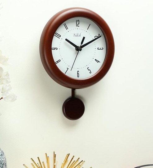 Buy Brown Engineered Wood Lash Pendulum Clock Online Pendulum Clocks