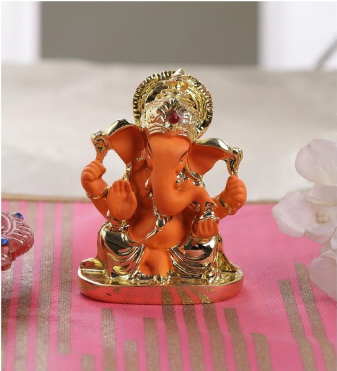 Buy Handpainted Lord Ganpati Idol At Off By Chaque Decor Pepperfry