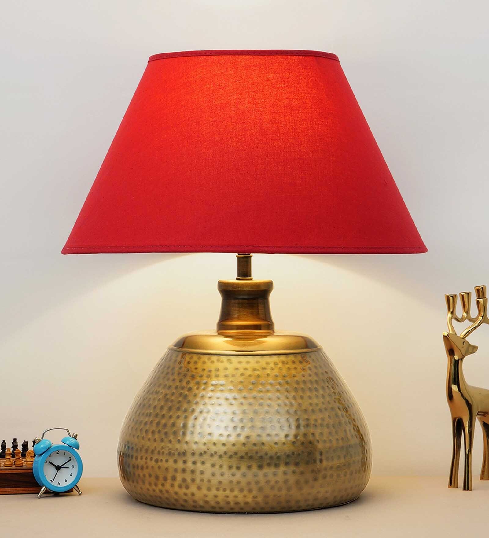 Buy Regis Customized Cotton Fabric Shade Night Lamp With Metal Base By