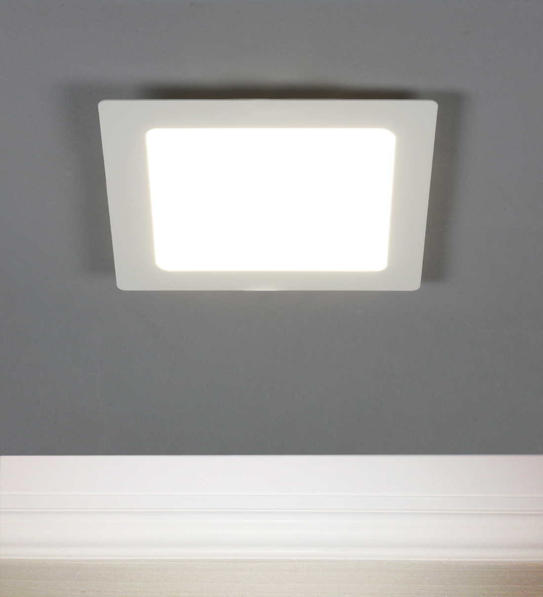 Buy Natural White 12 Watts LED Aluminium Square Panel Light By Syska At