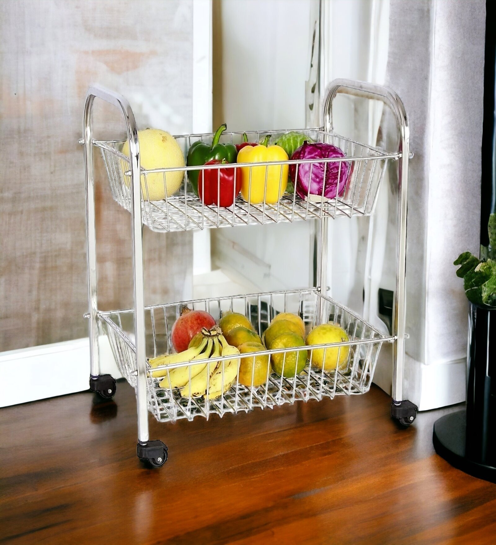 Buy 2 Tier Stainless Steel Kitchen Trolley By Amol at 41 OFF by Amol