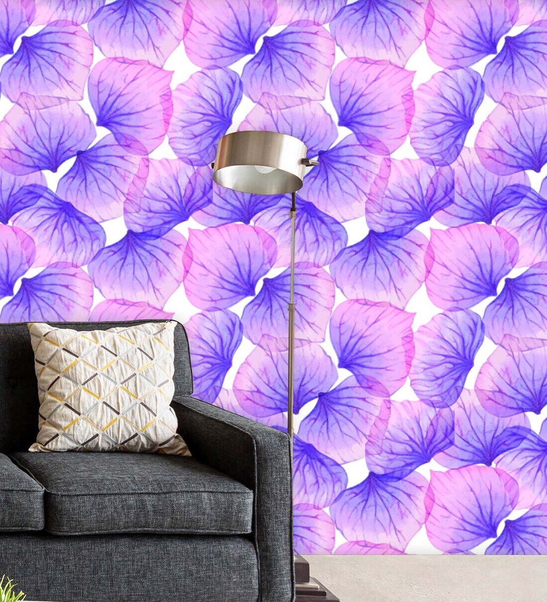 Amazoncom Purple Flower Wallpaper