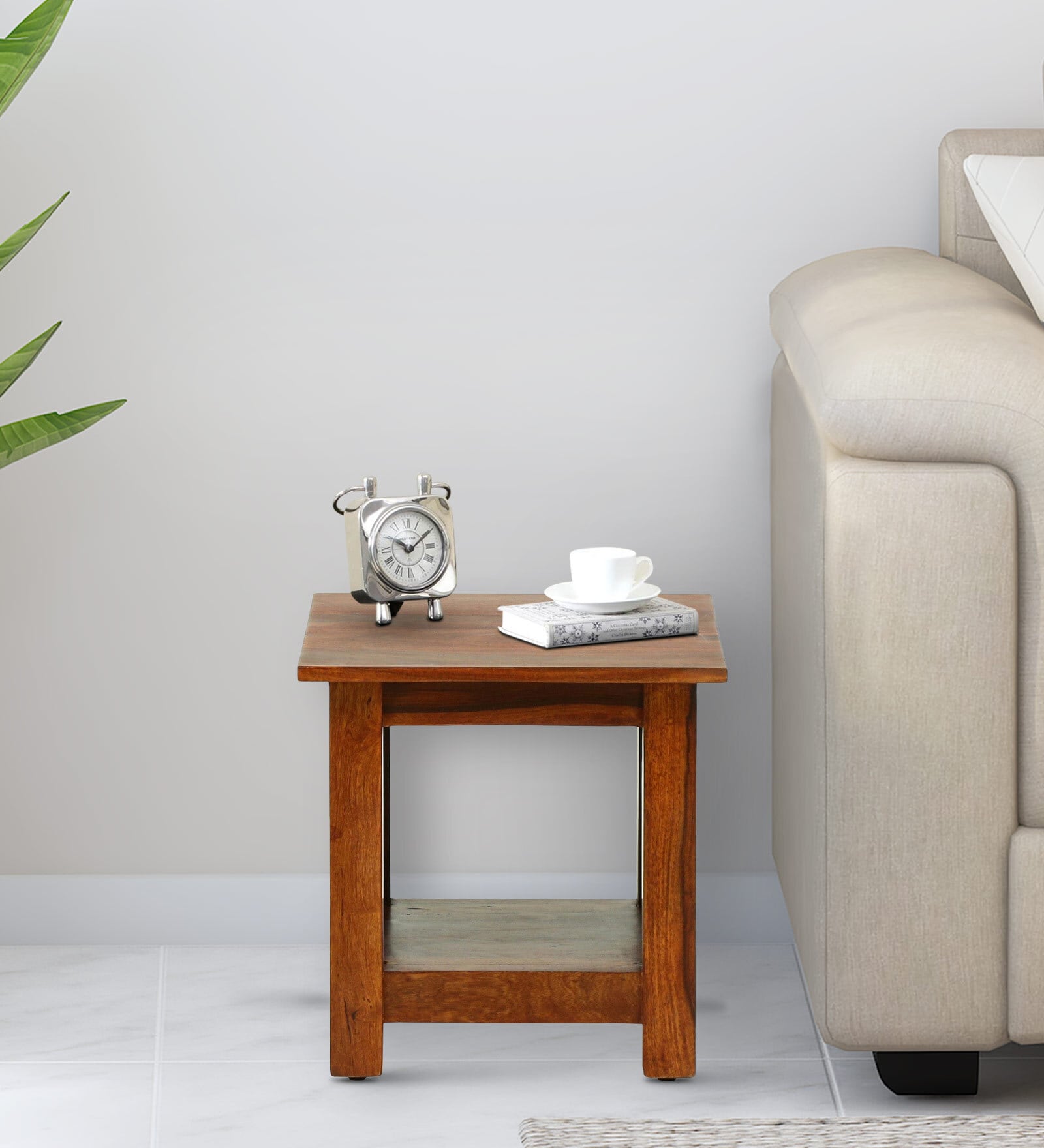 Buy Abbey Sheesham Wood End Table In Honey Oak Finish at 16 OFF by