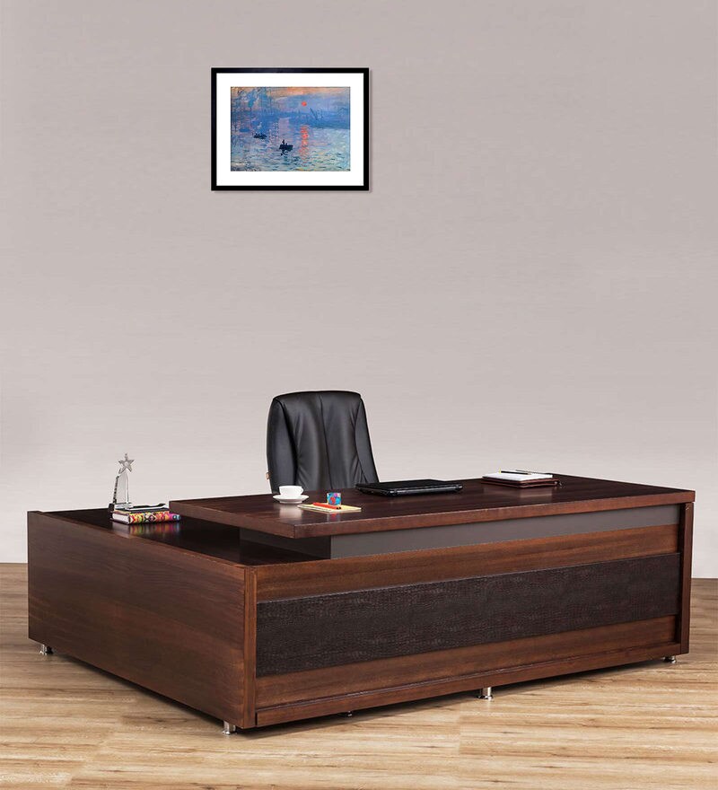 Buy Oracle Directors Desk In Red Color By Durian Online