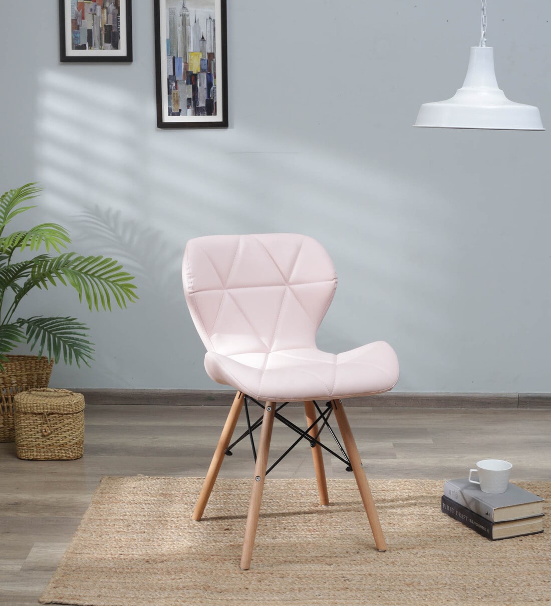 Buy Aesthetic Fabric Iconic Chair in Pink Colour at 20% OFF by Pansy ...