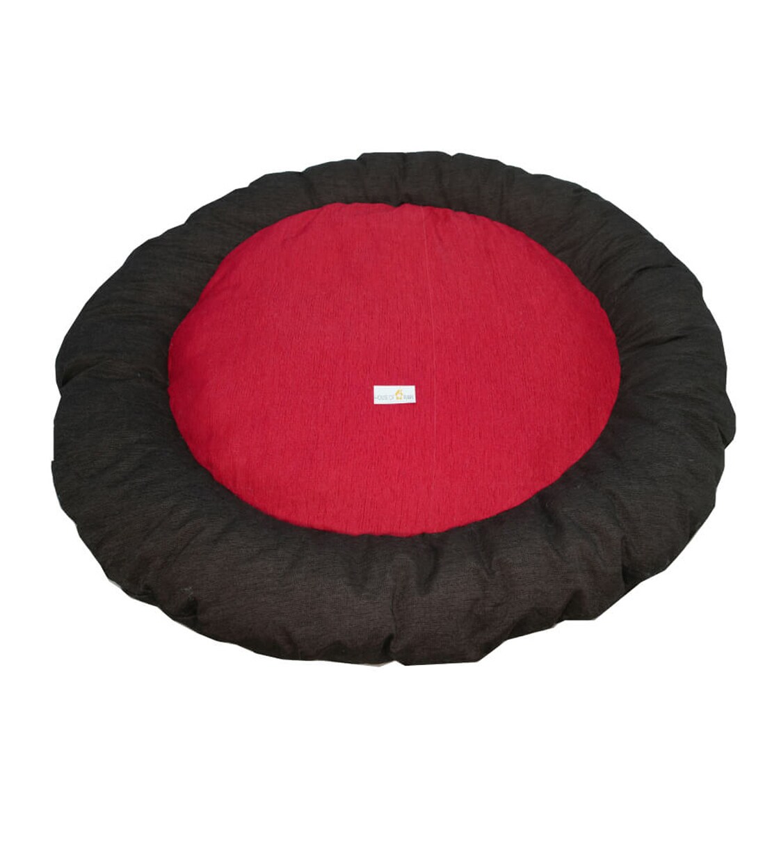 Buy Alex Sunflower Round Large Red & Black Fabric Pet Bed Online Dog