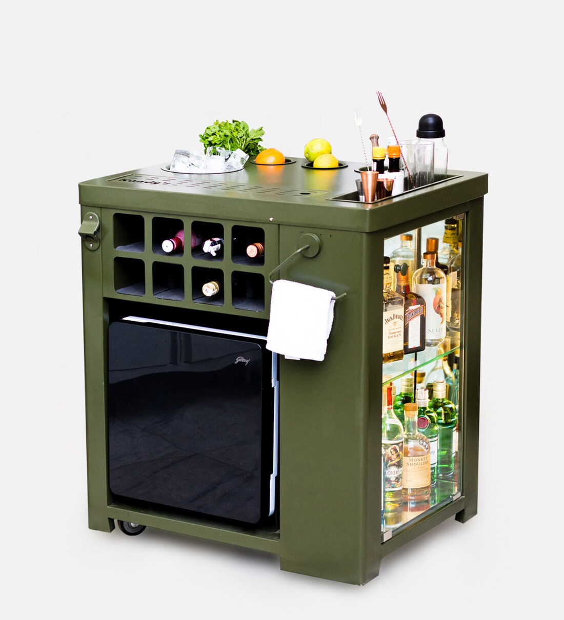 bar counter with fridge