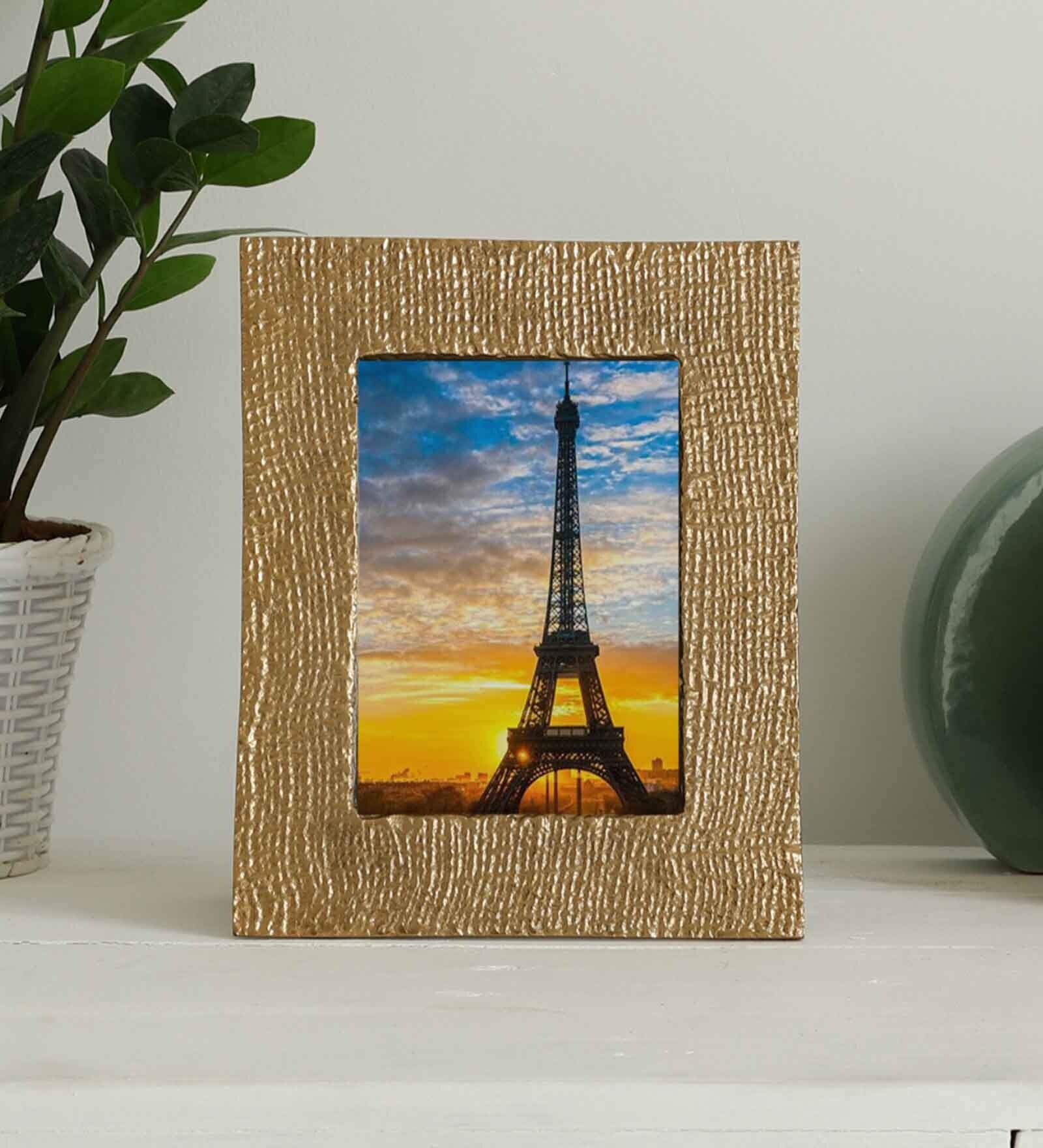 Buy Aluminium Motif Gold Small Size Photo Frame at 39 OFF by Decor de