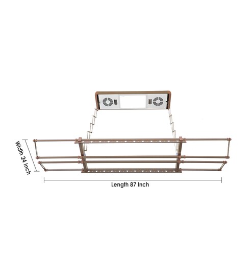 Buy Aluminium Ceiling Mounted Electric Clothes Drying Rack With