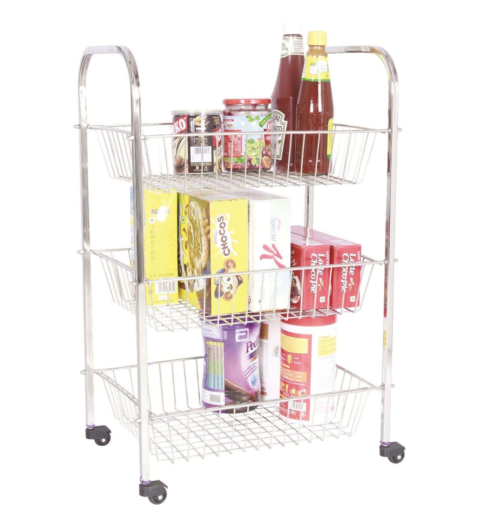 Buy 3 Tier Stainless Steel Kitchen Trolley By Amol at 52 OFF by Amol