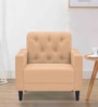 ARRA Amber Fabric 1 Seater Sofa in Peach Colour