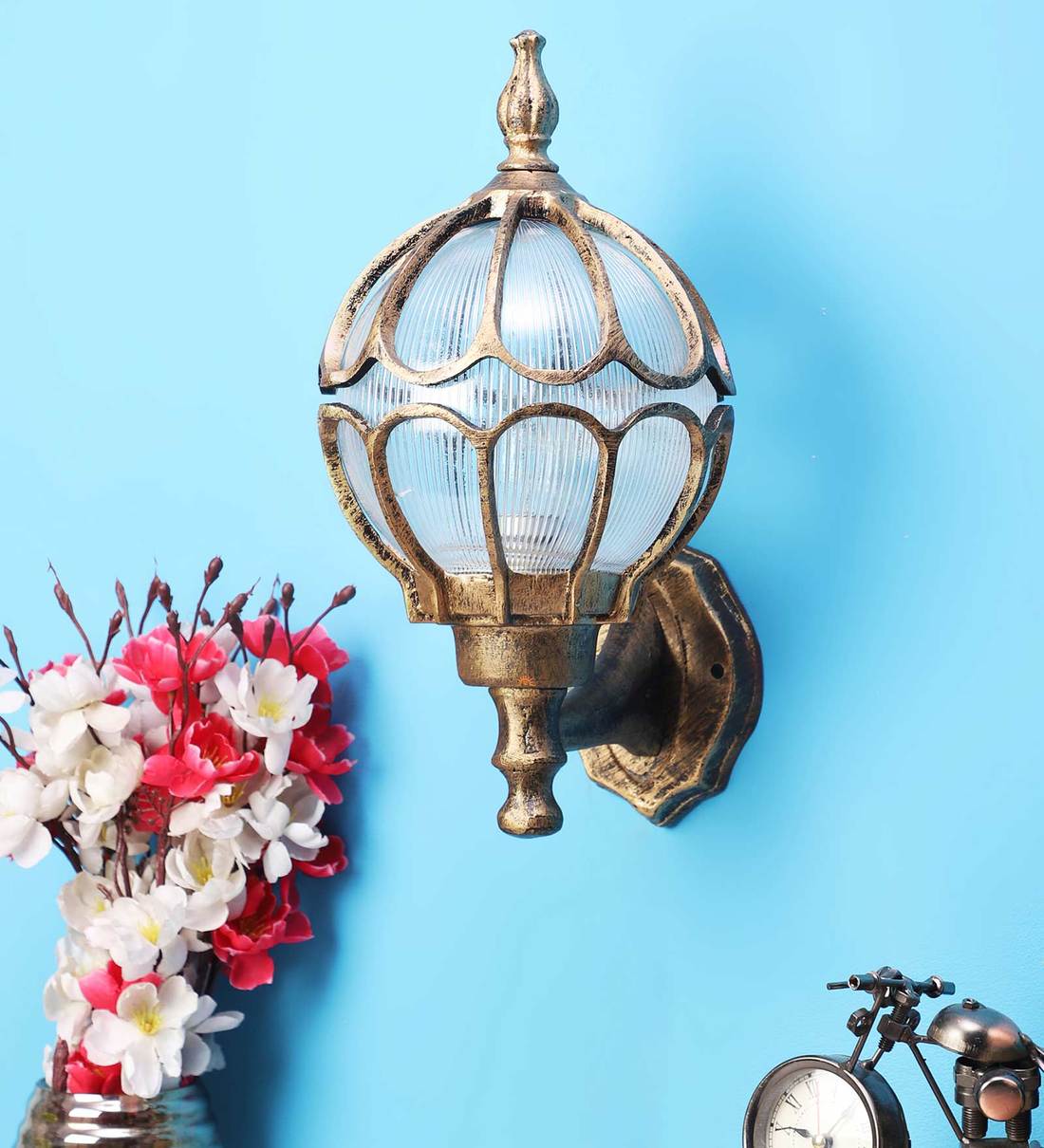Buy Algae Antique Gold Metal Novelty Wall Light by DecorativeRay at 72