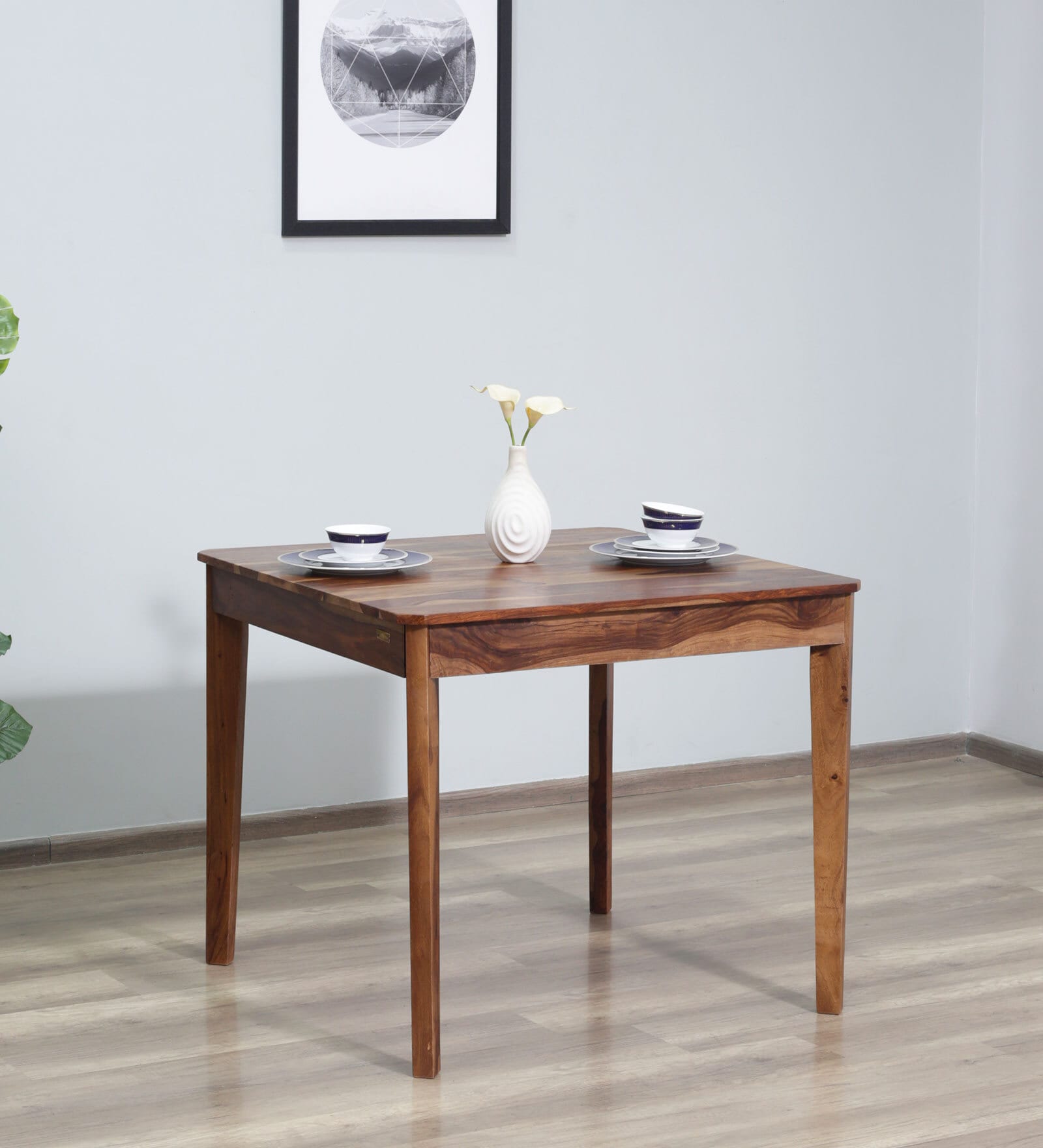 Buy Arabel Sheesham Wood 4 Seater Dining Table In Rustic Teak Finish