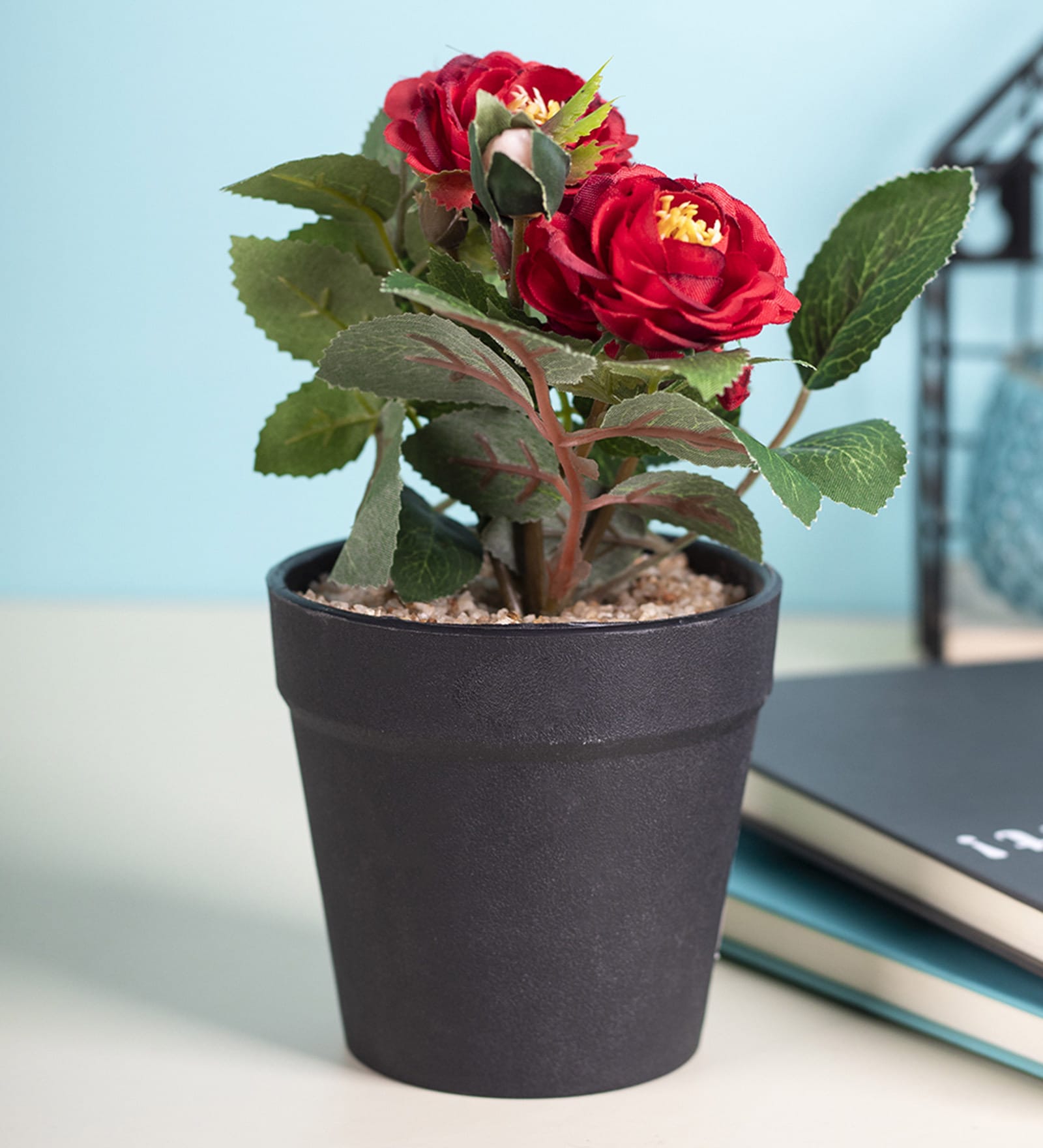 Buy Artificial Bonsai Rose Flower Plant With Pot By Market 99 at 64