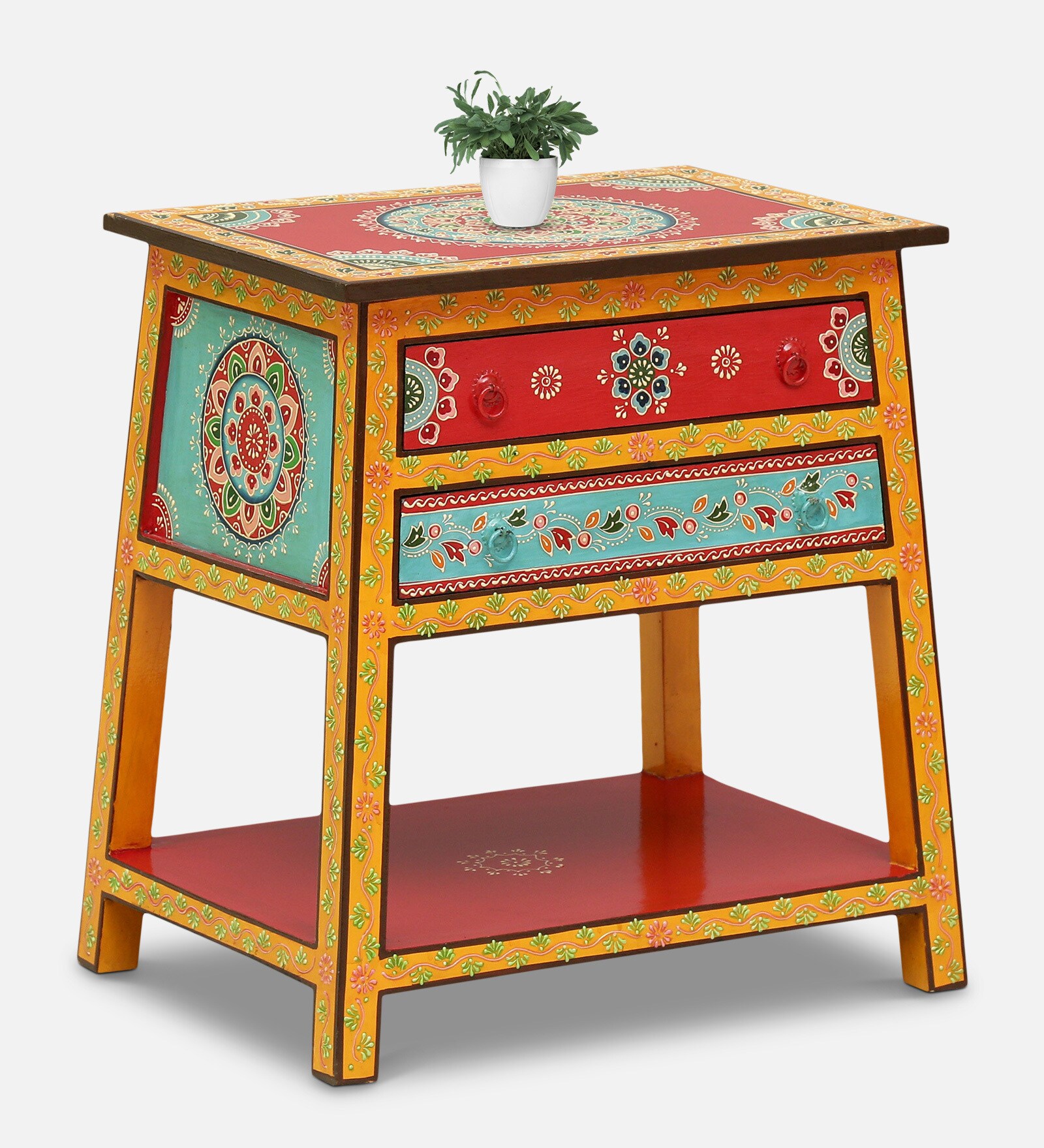 Buy Attalika Solid Wood HandPainted End Table at 1 OFF by Mudramark