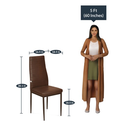 Buy Augusta Pvc Dining Chair In Brown Color By Nilkamal Online Parsons Dining Chairs Dining Furniture Pepperfry Product