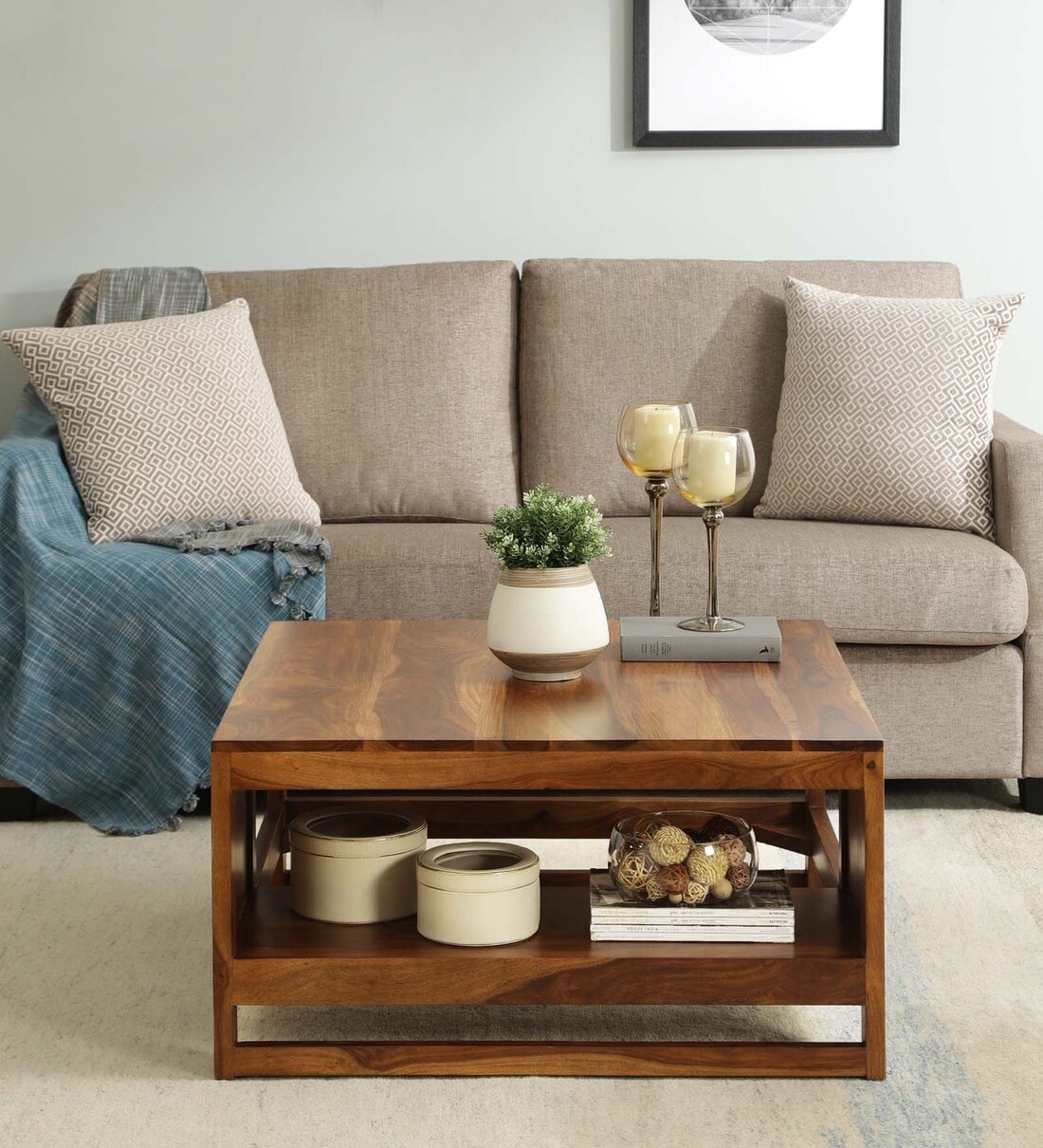 Buy Avian Sheesham Wood Coffee Table In Rustic Teak Finish Online Modern Coffee Tables