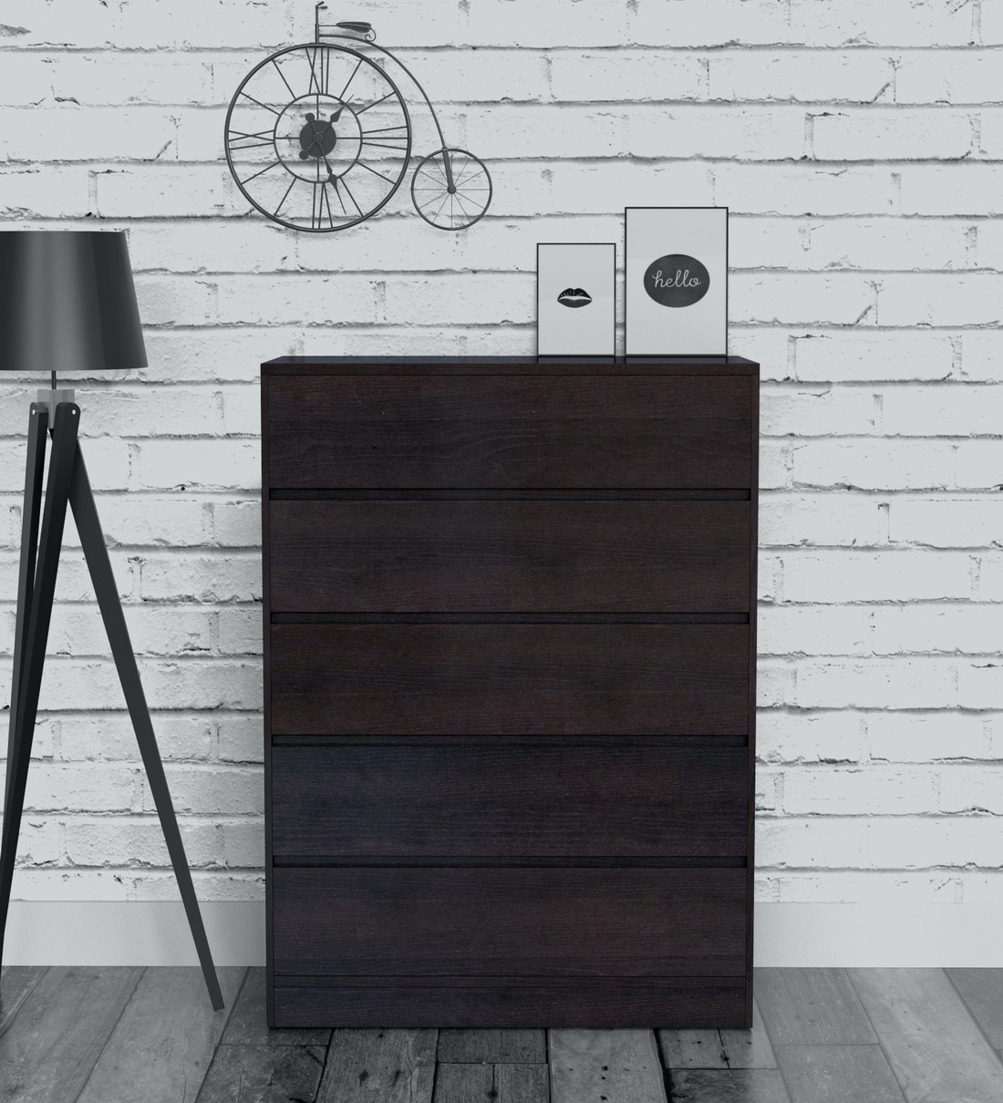 Buy Basic Modern Chest of Drawers in Wenge Finish at 50 OFF by