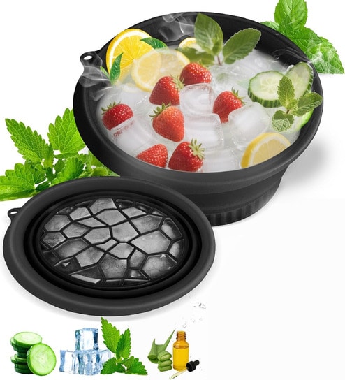 Set Of 1 Collapsible Face Bowl with Built-In Ice Tray Offers & Cashback