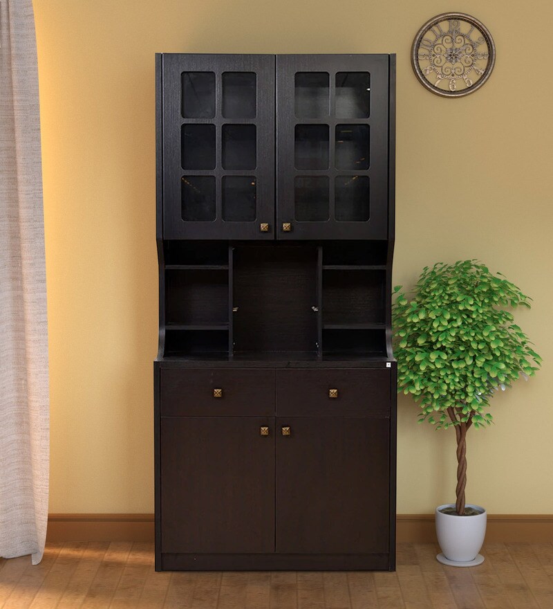 Buy Glass Display Cabinet In Ebony Finish By Ekbote Furniture