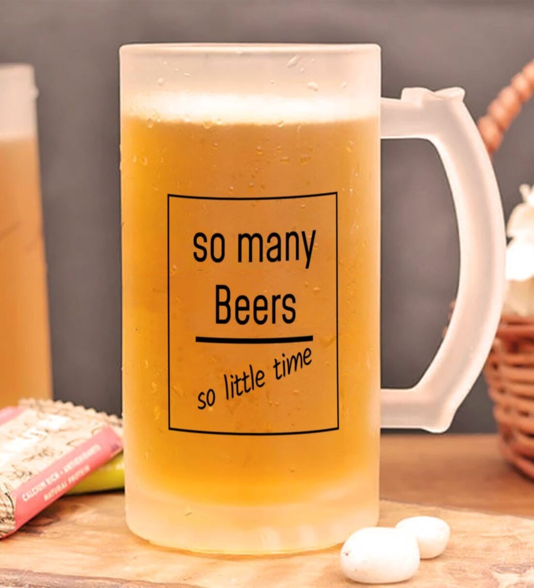 Buy Beer Time 400ml Glass Beer Mug Online Beer Mugs Beer Mugs