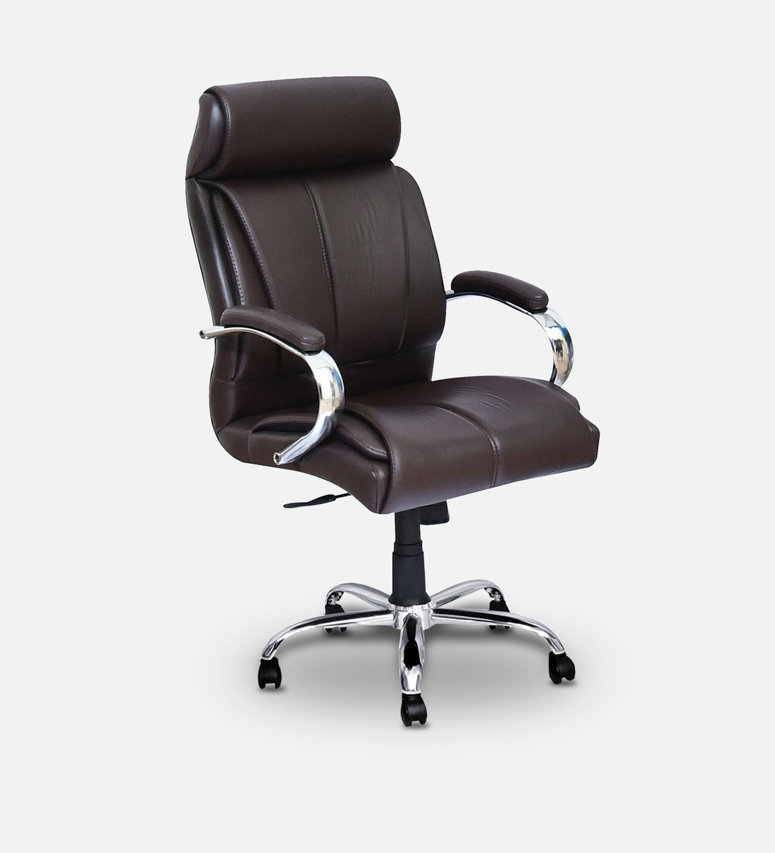 Buy Belgrade High Back Leatherette Office Chair in Brown Colour at 49