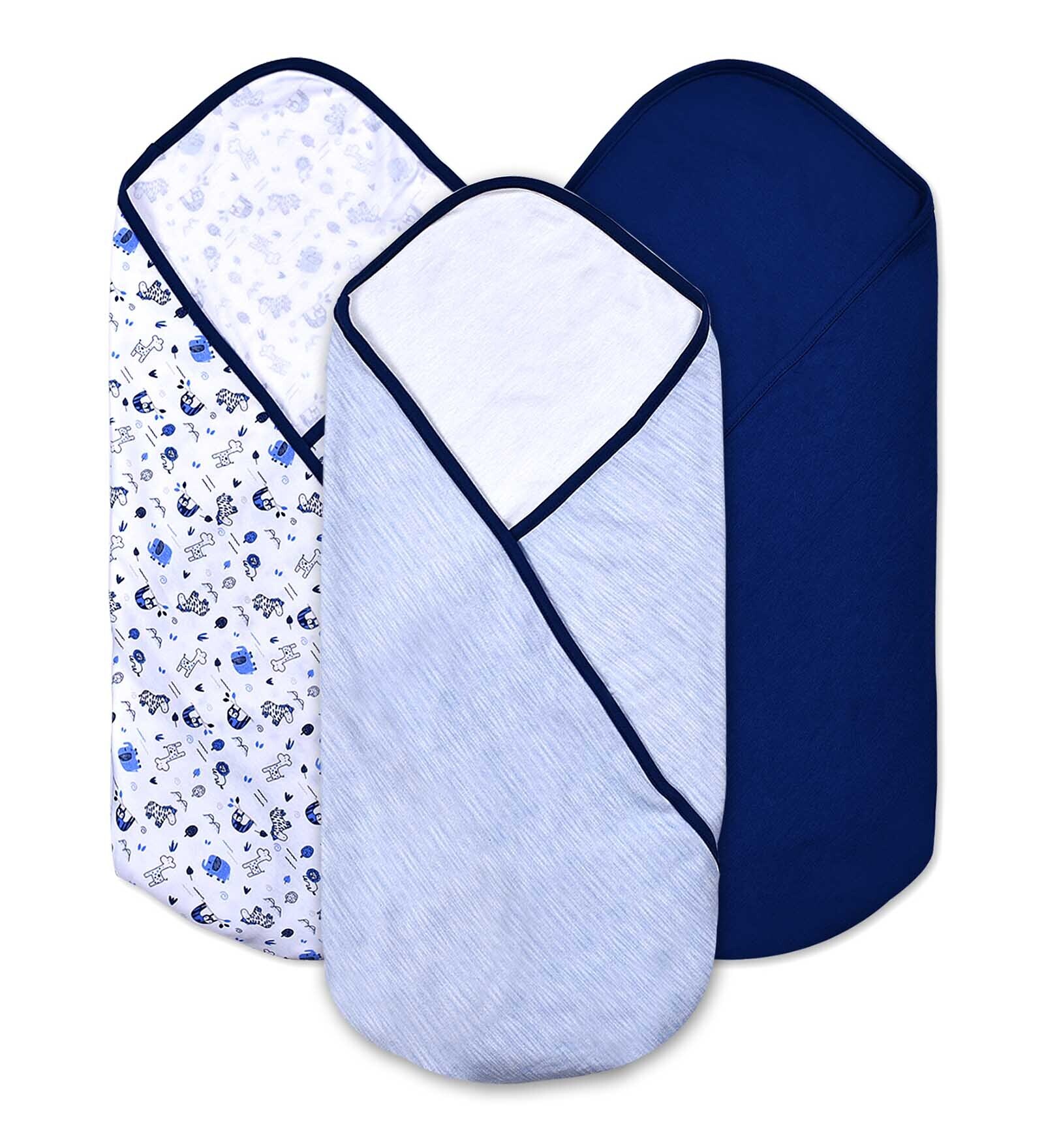 Buy Beeby Interlock First Layer Sheet (Pack Of 3) Swaddle Wrap In Multi