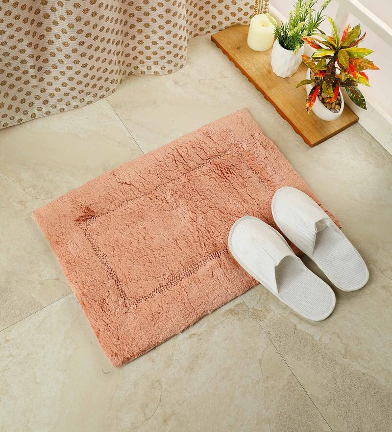 Buy Ivory 100 Cotton 19 X 32 Inch Exotica Bath Mat By Spaces