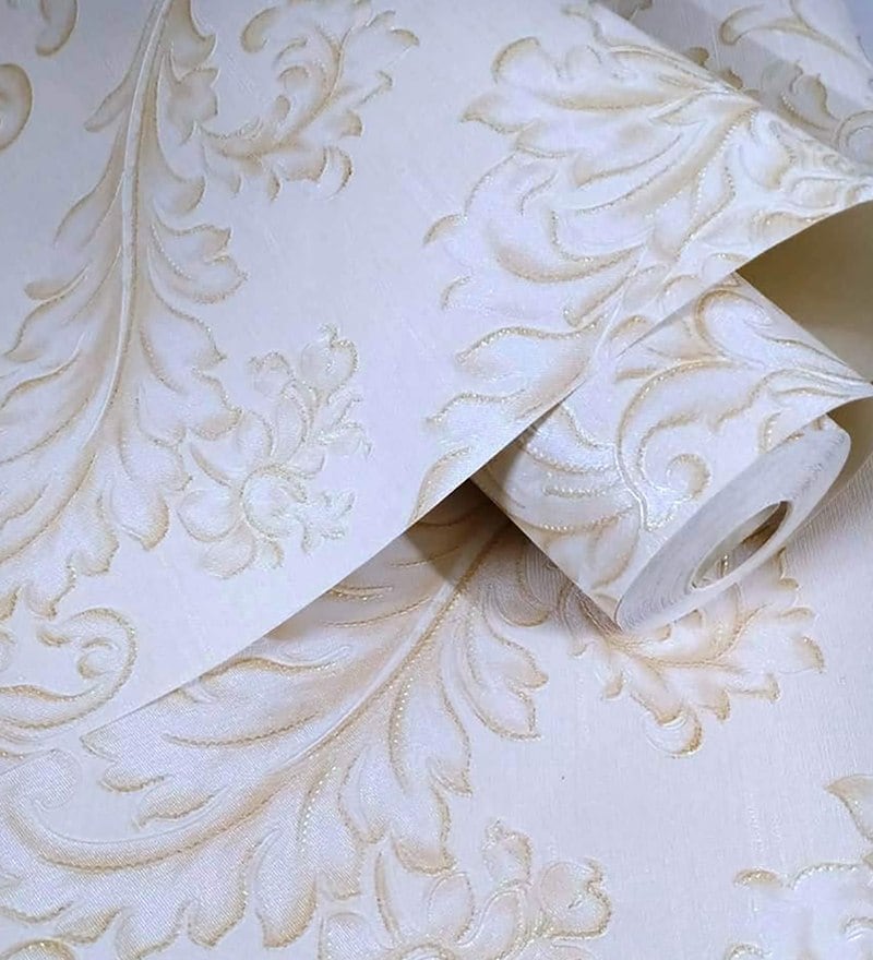 Luxury Metallic Gold and Cream Textured Damask Wallpaper Room Wall Paper  Rolls  eBay