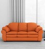 Durian Berry Leatherette 3 Seater Sofas in Orange Colour