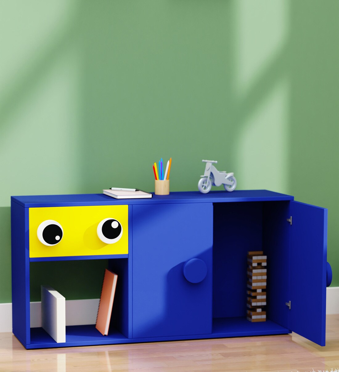 Ditto Storage Buy Big Nino Kids Storage Cabinet in Blue Colour at 20% OFF by Ditto by ...
