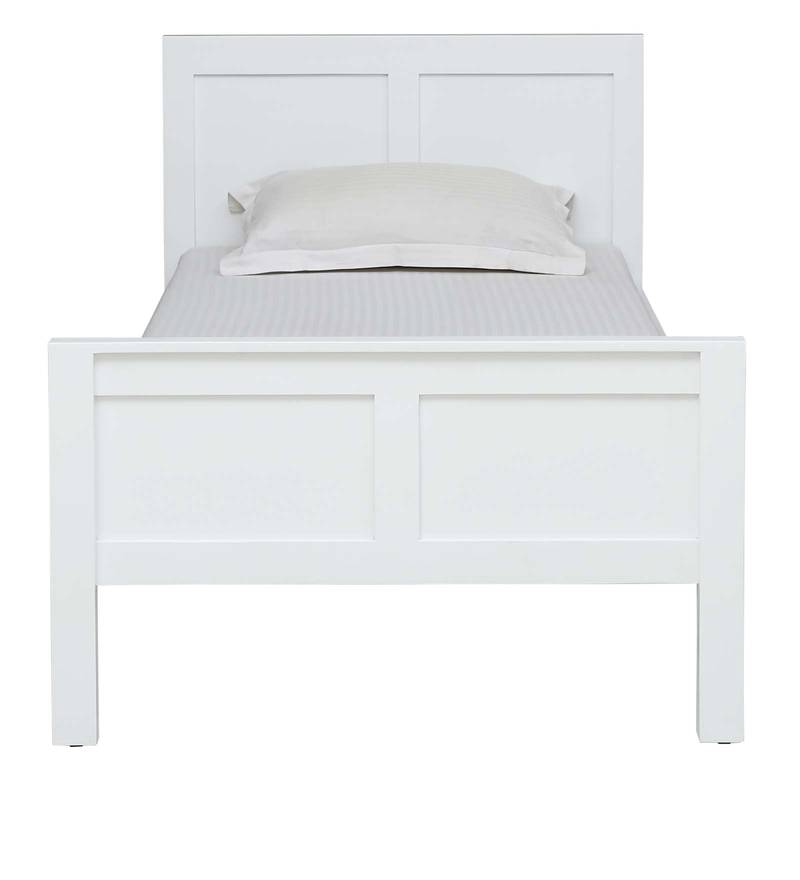 Buy Bianca Solid Wood Single Bed In White Finish By Woodsworth