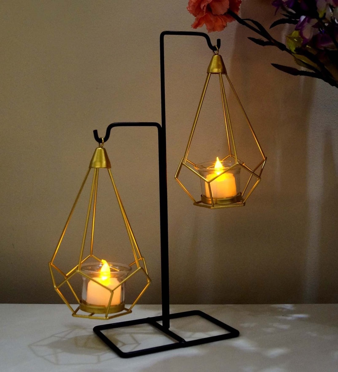 Buy Black & Gold Metal & Glass Candle Holder by Tu Casa at 62 OFF by