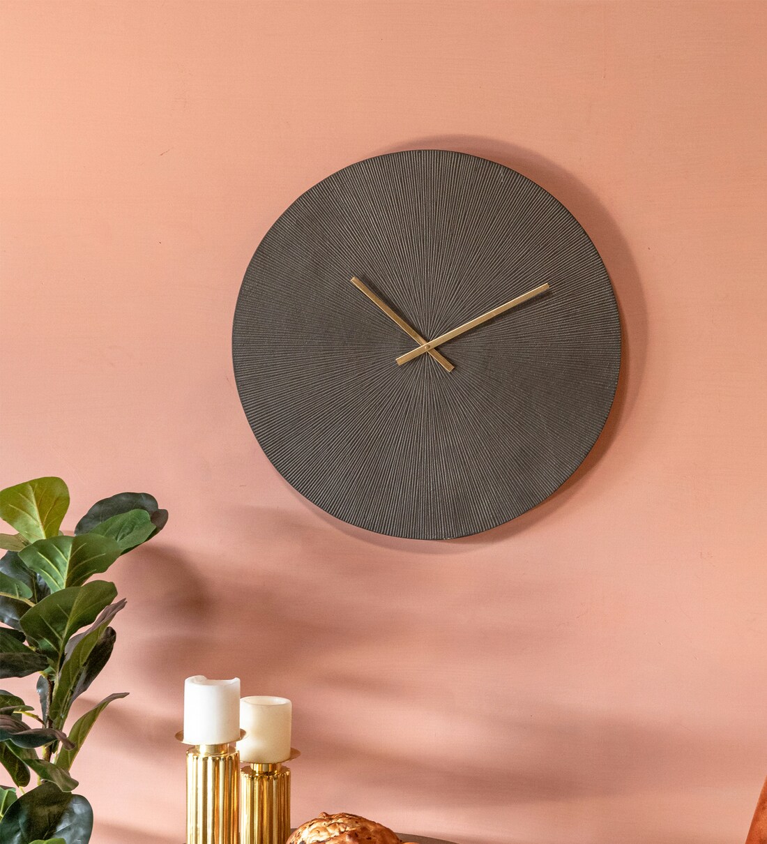 Buy Black Aluminium Modern Wall Clock by Logam at 20 OFF by Logam