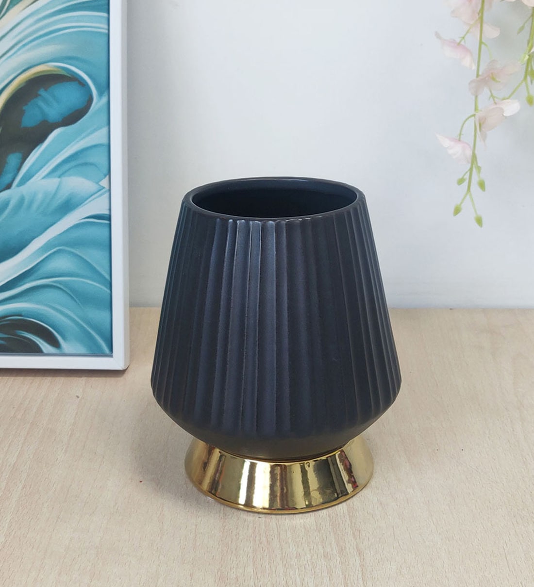 Buy Black Ceramic Table Vase by Art Street at 72 OFF by Art Street