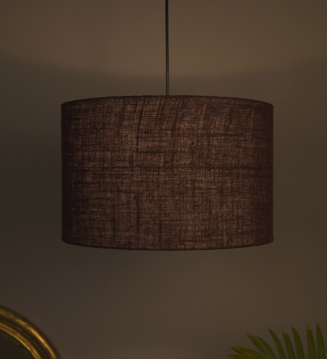 Buy Xavier Brown Fabric Hanging Light by Grated Ginger at 35 OFF by