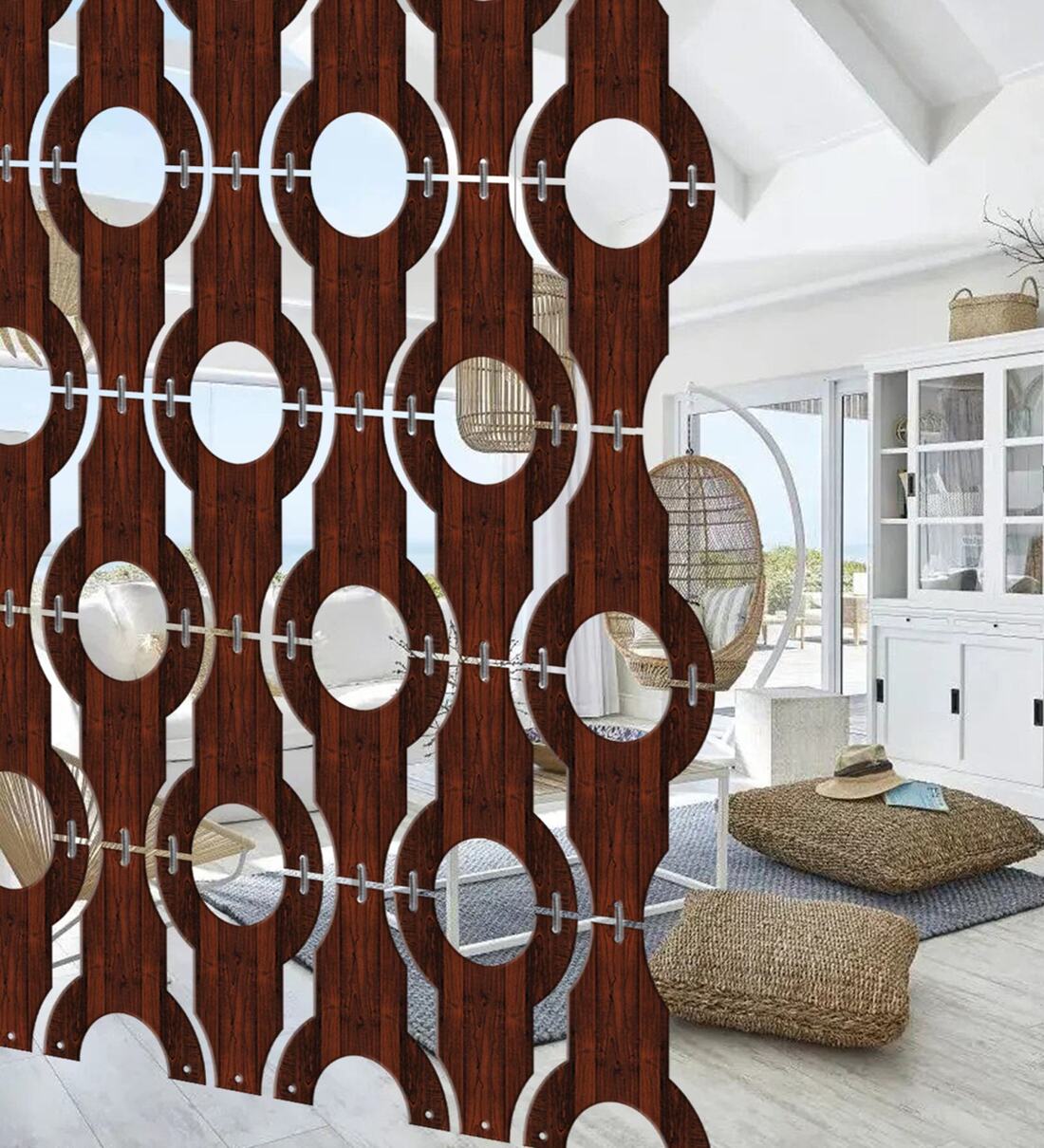 Buy Brown Engineered Wood Wall Hanging Room Divider Panel By Olive Tree