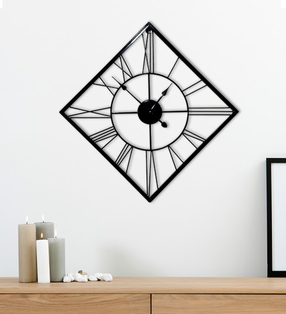 Buy Black Metal Analog Kite Shape Wall Clock by Craftter at 47 OFF by