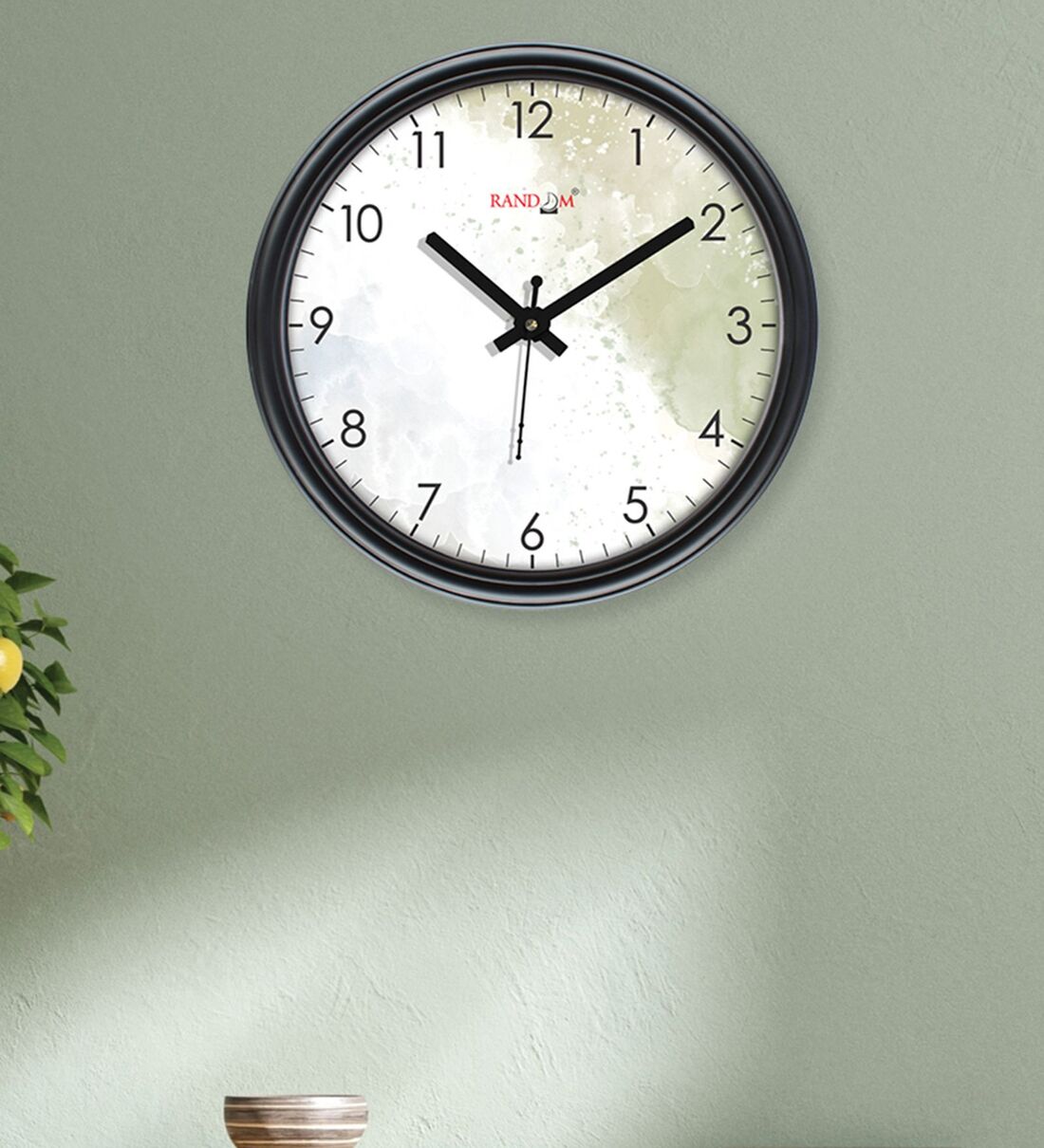 Buy Black Plastic 12Inch Curve Multi Granite Desgin (Quartz Movement