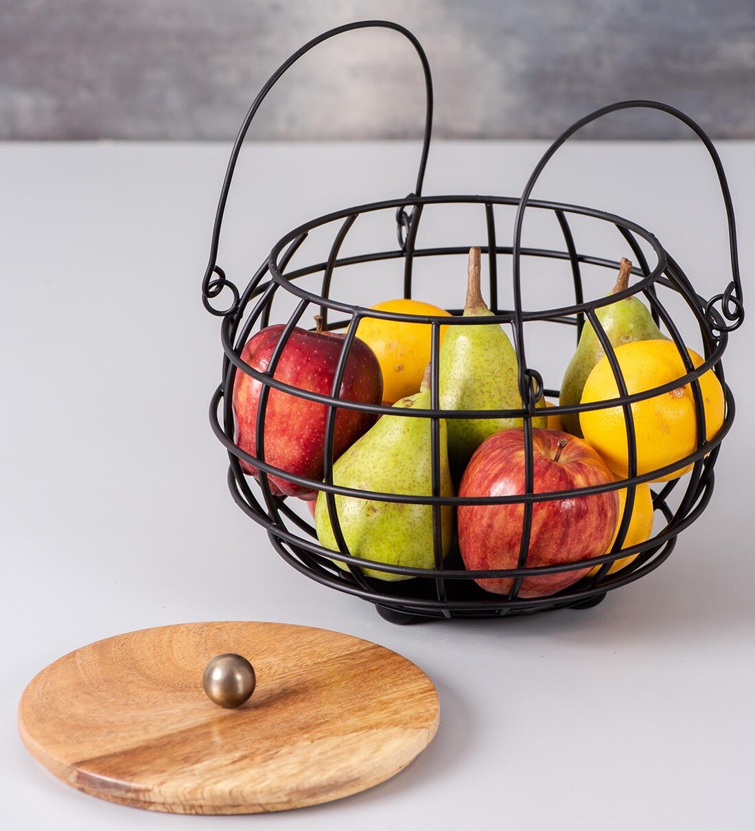 Buy Blair HandCrafted Iron Serving Fruit Basket by NestRoots Online