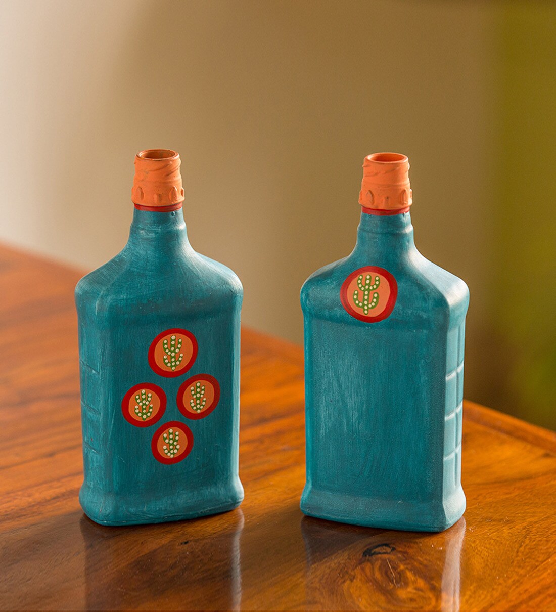 Buy Blue Glass Vases(Set of 2) by ExclusiveLane at 44 OFF by