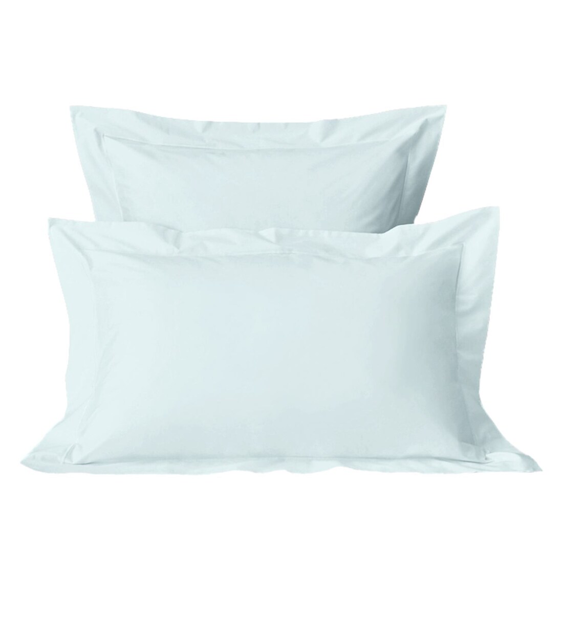 Buy Blue Solid 400 TC Cotton Pillow Covers (Set of 2) by PIZUNA at 10