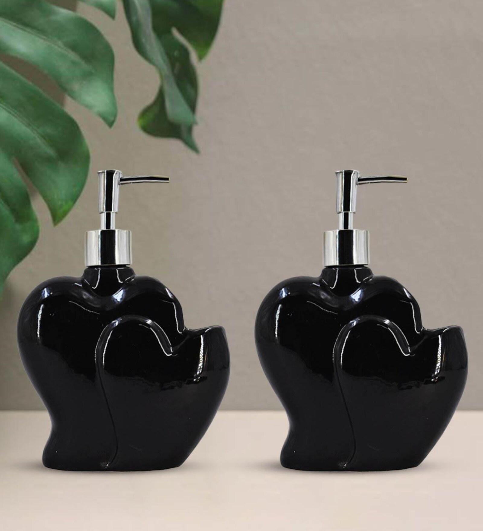 Buy Black 300 ml Ceramic Liquid Soap Dispenser (Set of 2) by Kookee at 20 OFF by Kookee Pepperfry