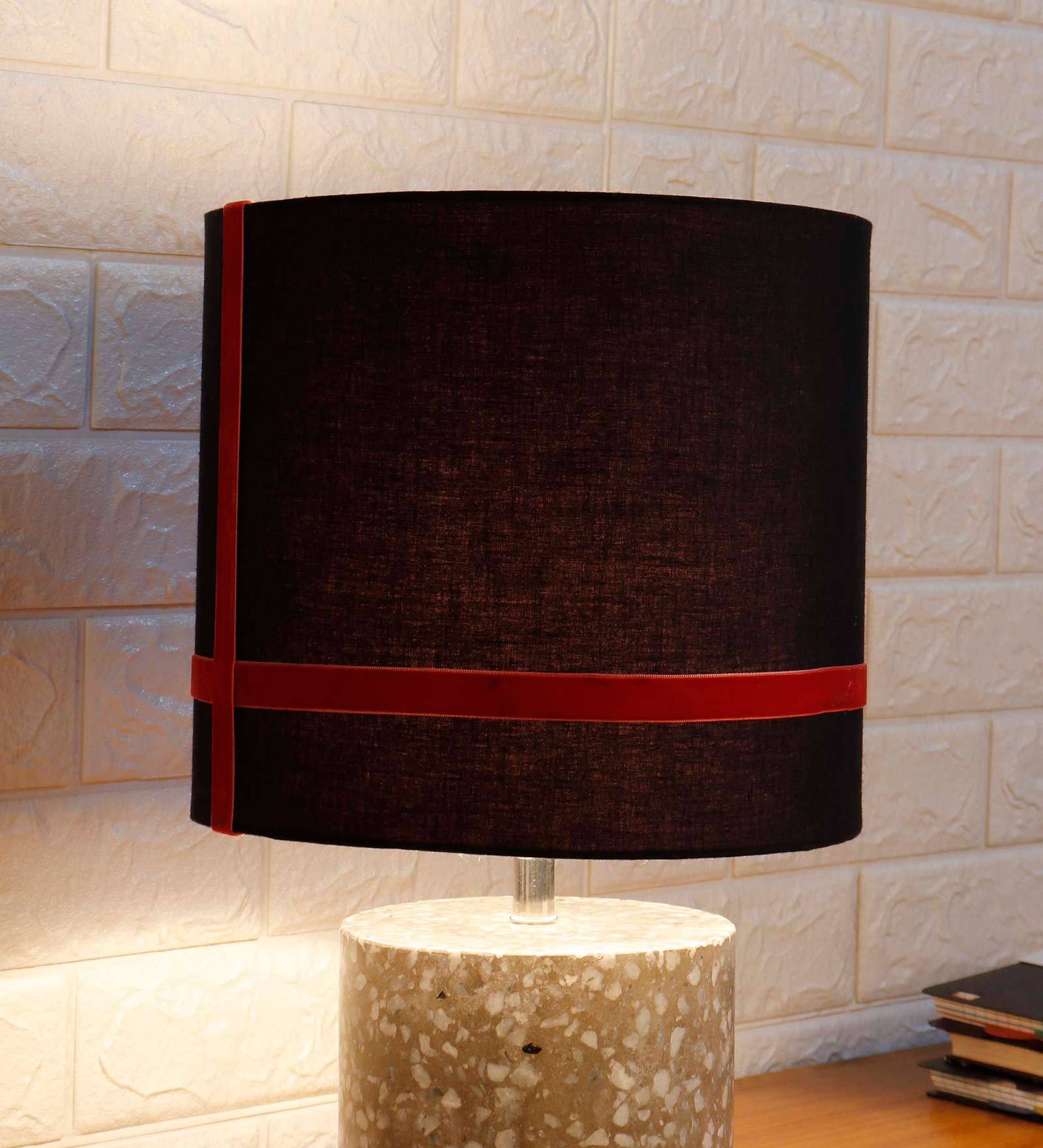 Buy Orlando Black Fabric Printed Lampshade By Grated Ginger Online