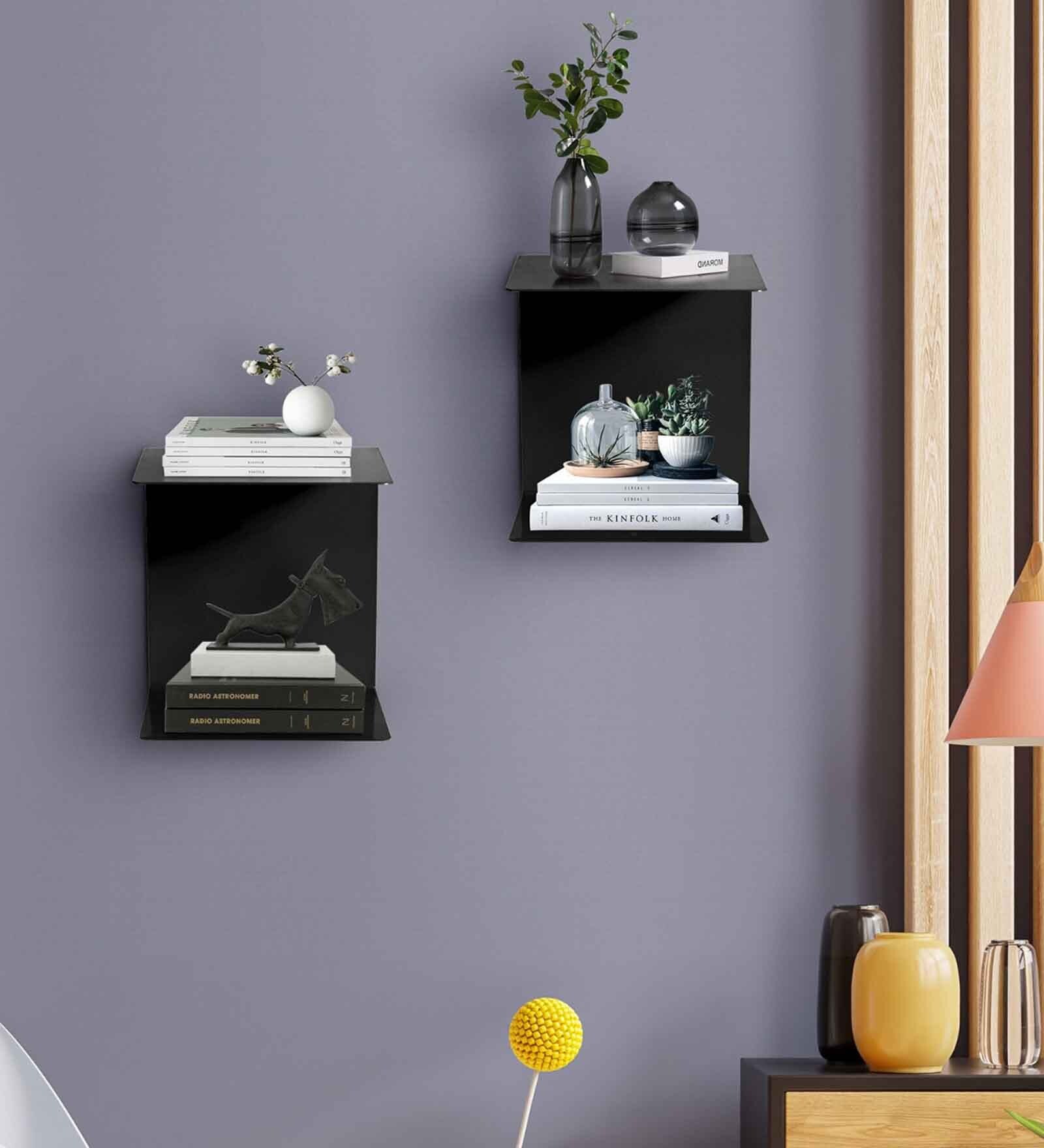 Buy Black Metal Wall Shelf (Set Of 3) at 59 OFF by Craft Center