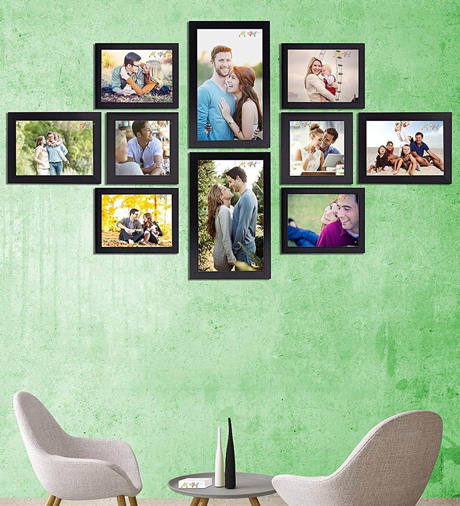 Buy Black Wood Lily Set 10 Collage Photo Frames at 24 OFF by Art