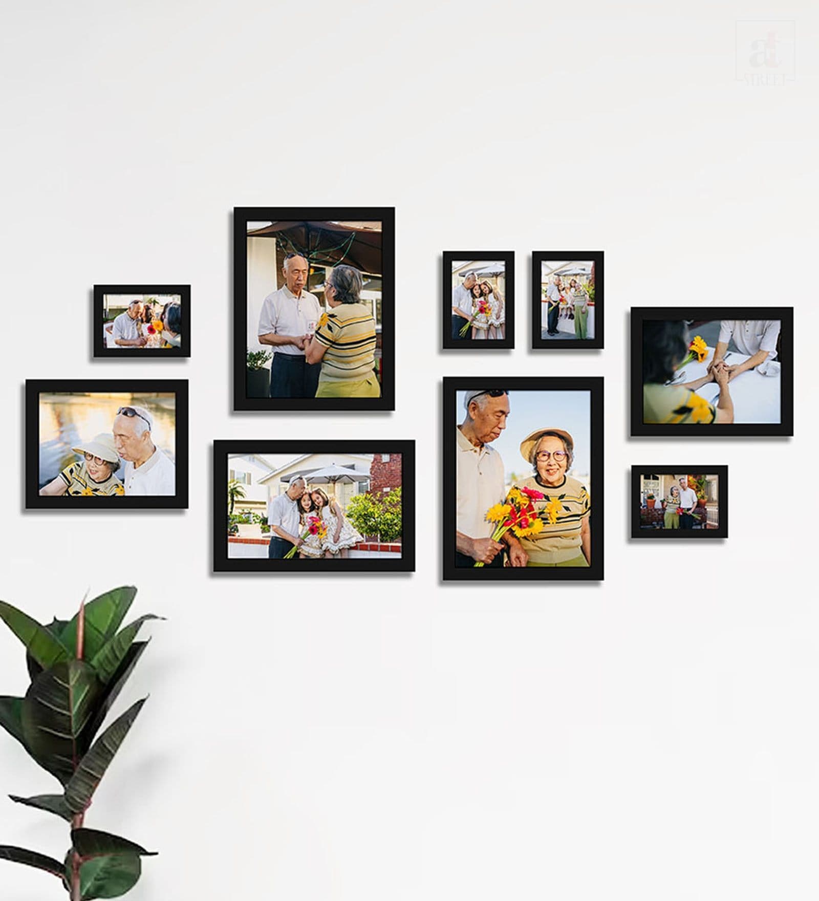 Buy Black Synthetic Wood (Set of 9) Photoframes by Art Street at 78% ...