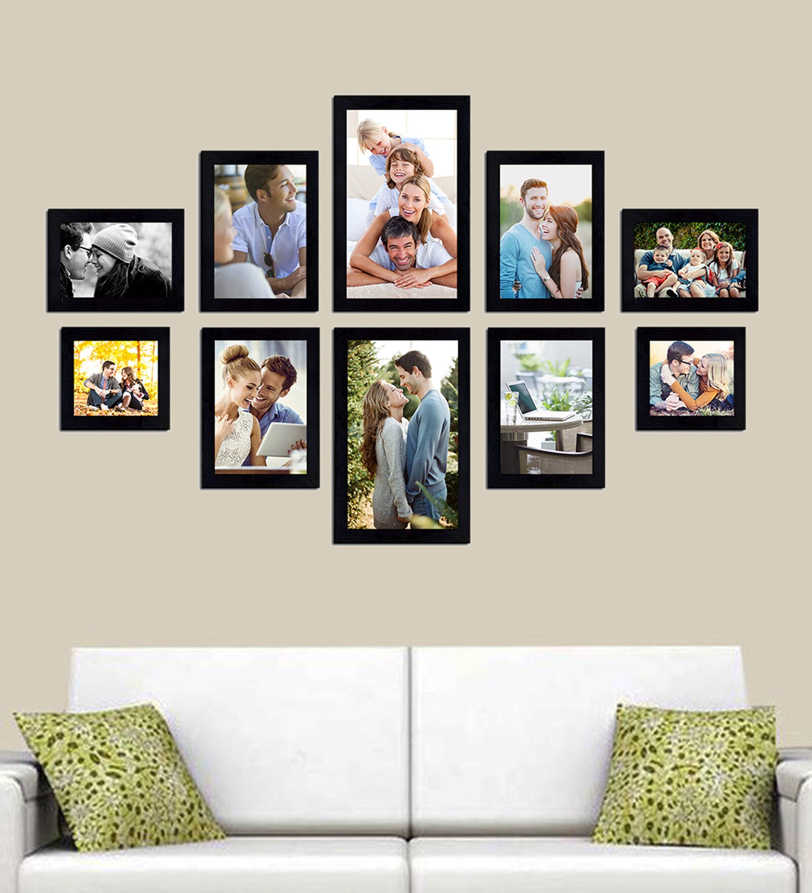 Buy Black Wood Collage Photo Frames Set of 10 by Art Street at 25 OFF by Art Street Pepperfry