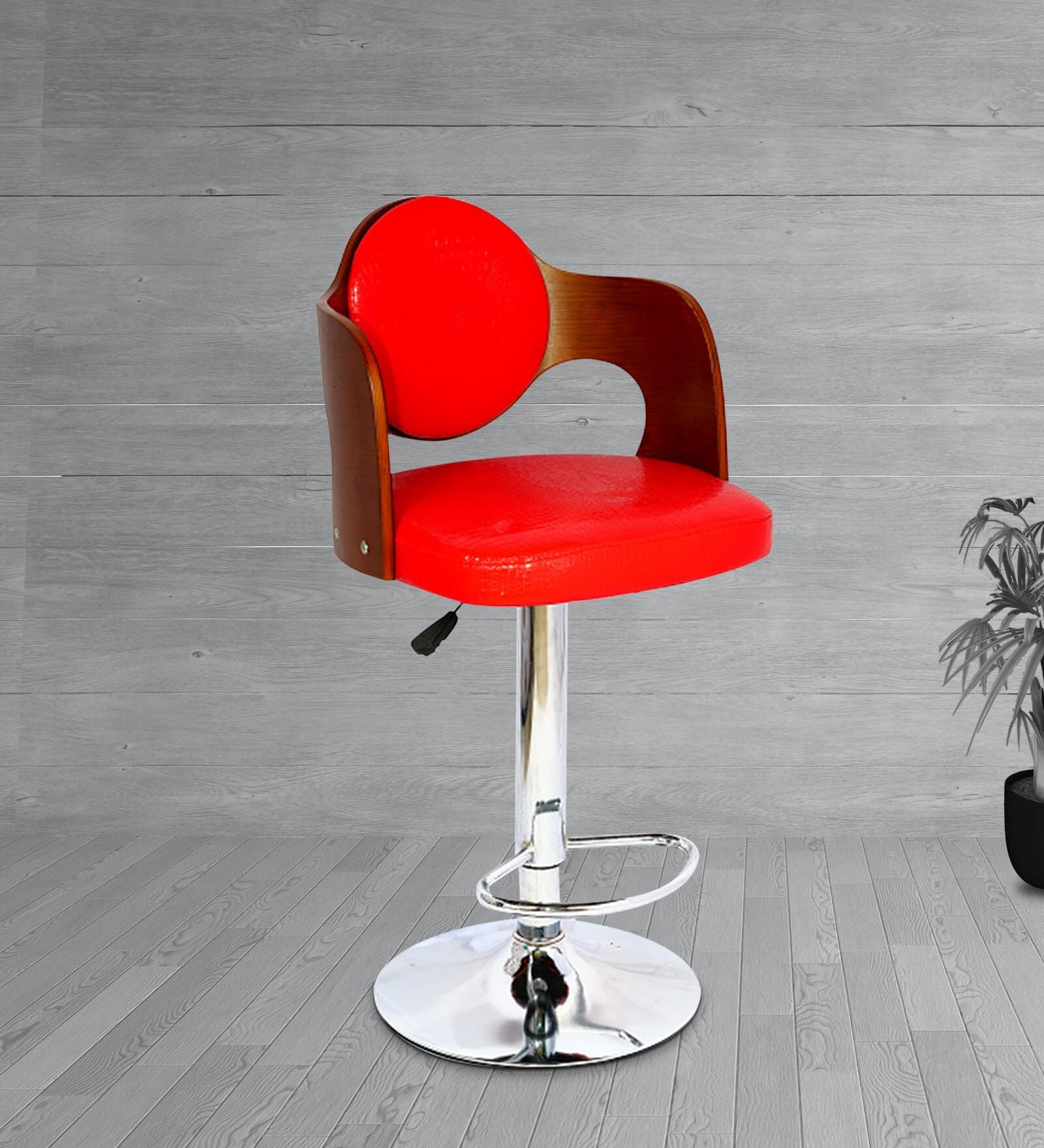 Buy Bliss Bar Stool in Red Colour by Creative Seating System at 14 OFF