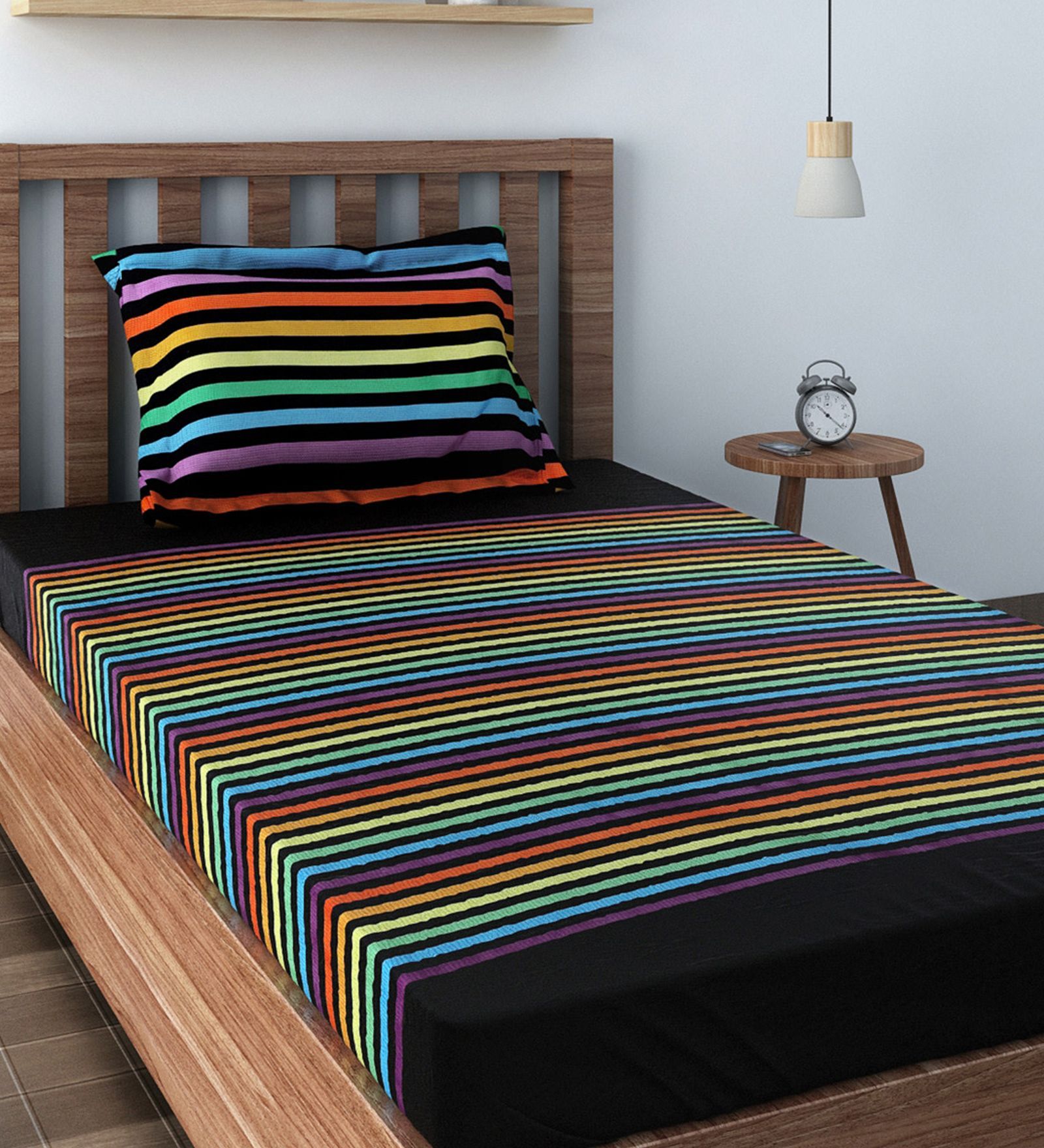 Buy Blue Cotton Single Size Bedsheet Set of 2 by Swayam at 35 OFF by